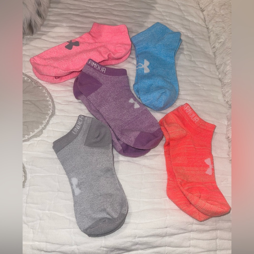 Under Armour Women's Colorful Ankle Socks - Pink, Blue, Purple, Gray, Orange